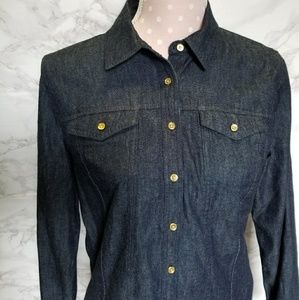 Talbots denim button up
